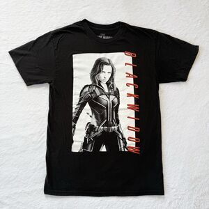 Marvel Adult Unisex Black Widow T-Shirt Scarlett Johansson Size Small Black